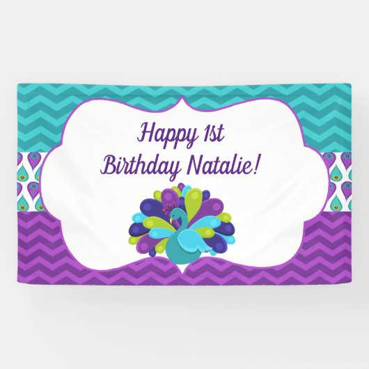 Hübsche Pfaue Banner (Horizontal)