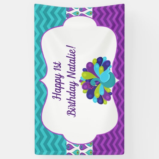 Hübsche Pfaue Banner (Vertikal)