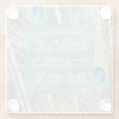 Hübsche Pfauenfeathers Dream Gedicht Glasuntersetzer (Rückseite)