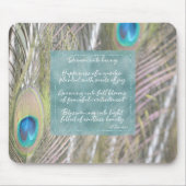 Hübsche Pfauenfeathers Dream Gedicht Mousepad (Vorne)
