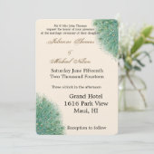 Hübsche Pfauenfeathers Einladung (Stehend Vorderseite)