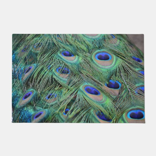 Hübsche Pfauenfeathers Fußmatte (Vorderseite)