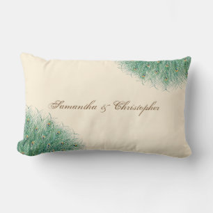 Hübsche Pfauenfeathers Lendenkissen