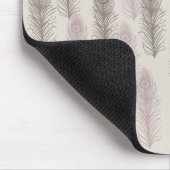 Hübsche Pfauenfeathers Mousepad (Ecke)