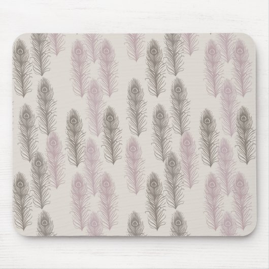Hübsche Pfauenfeathers Mousepad (Vorne)