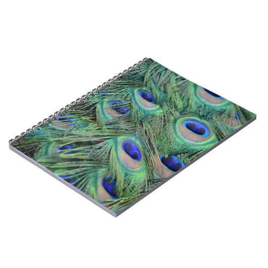 Hübsche Pfauenfeathers Notizblock (Linke Seite)