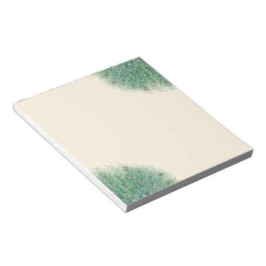 Hübsche Pfauenfeathers Notizblock (angewinkelt)