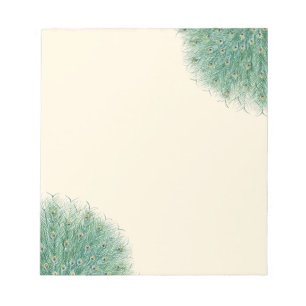 Hübsche Pfauenfeathers Notizblock