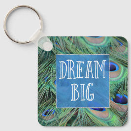 Hübsche Pfauenfeathers Schlüsselanhänger