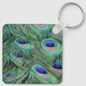 Hübsche Pfauenfeathers Schlüsselanhänger (Rückseite)