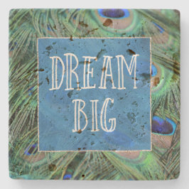 Hübsche Pfauenfeathers Steinuntersetzer