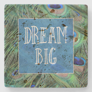 Hübsche Pfauenfeathers Steinuntersetzer