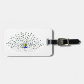 Hübsche Pfauenmalerei mit benutzerdefinierten Gepä Gepäckanhänger (Vorderseite horizontal)