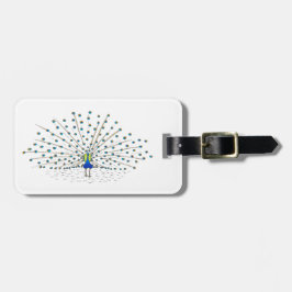 Hübsche Pfauenmalerei mit benutzerdefinierten Gepä Gepäckanhänger