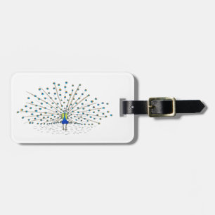 Hübsche Pfauenmalerei mit benutzerdefinierten Gepä Gepäckanhänger