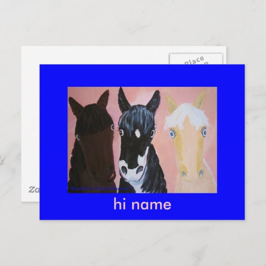 Hübsche Pferdekarten Anpassen Postkarte (Vorne/Hinten)