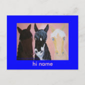 Hübsche Pferdekarten Anpassen Postkarte (Vorderseite)