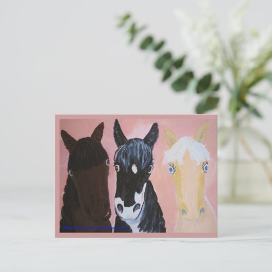Hübsche Pferdekarten Anpassen Postkarte (Stehend Vorderseite)