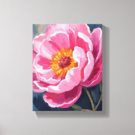 Hübsche Pfingstrose | Blumenmalerei Aquarell Leinwanddruck