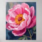 Hübsche Pfingstrose | Blumenmalerei Aquarell Poster (Vorne)