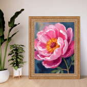 Hübsche Pfingstrose | Blumenmalerei Aquarell Poster