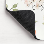 Hübsche Pfirsich Blumen Mousepad (Ecke)