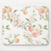 Hübsche Pfirsich Blumen Mousepad (Vorne)