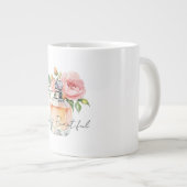 Hübsche Pfirsich-Rosen-Duftflasche Jumbo-Tasse (Vorderseite Rechts)
