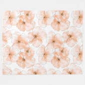 Hübsche Pfirsichblüten Fleecedecke (Vorderseite (Horizontal))