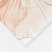 Hübsche Pfirsichblüten Fleecedecke (Ecke)