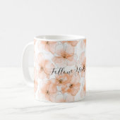 Hübsche Pfirsichblüten Kaffeetasse (Vorderseite Links)