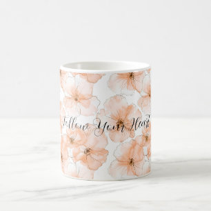 Hübsche Pfirsichblüten Kaffeetasse