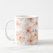 Hübsche Pfirsichblüten Kaffeetasse (Links)