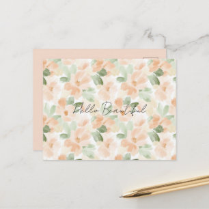 Hübsche Pfirsichblüten Postkarte
