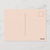 Hübsche Pfirsichblüten Postkarte (Rückseite)
