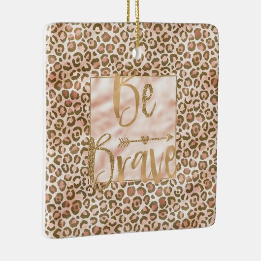 Hübsche Pfirsichbraune Leopardrucke mutig sein Keramikornament (Rechts)