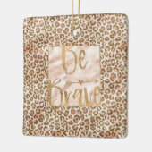 Hübsche Pfirsichbraune Leopardrucke mutig sein Keramikornament (Links)