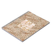 Hübsche Pfirsichbraune Leopardrucke mutig sein Notizblock (Linke Seite)