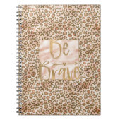 Hübsche Pfirsichbraune Leopardrucke mutig sein Notizblock (Vorderseite)