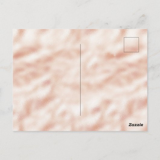 Hübsche Pfirsichbraune Leopardrucke mutig sein Postkarte (Rückseite)