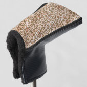 Hübsche Pfirsichbrauner Leoparden Golf Headcover (3/4 Vorderseite)