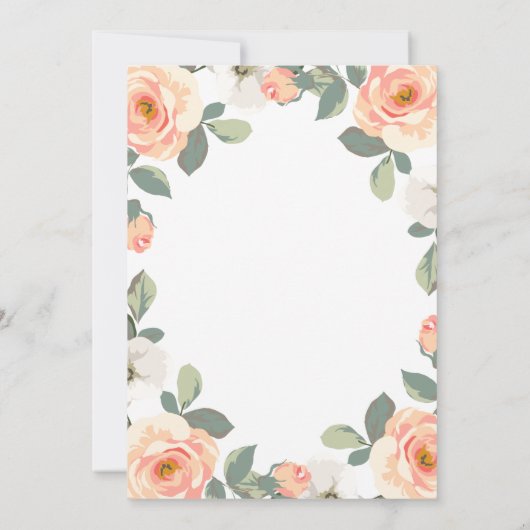 Hübsche Pfirsiche| Bat Mitzvah Einladung (Rückseite)