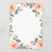 Hübsche Pfirsiche | Hochzeit Menükarte (Rückseite)