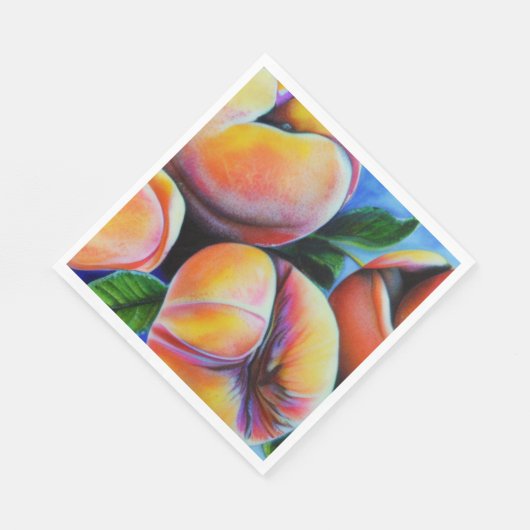 Hübsche Pfirsiche Serviette (Ecke)