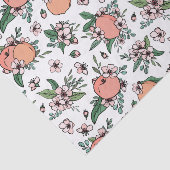Hübsche Pfirsiche und Pfirsichblütenmuster Seidenpapier (Ausschnitt)