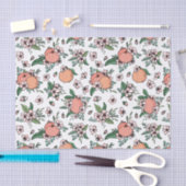 Hübsche Pfirsiche und Pfirsichblütenmuster Seidenpapier (Handwerk)