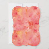 Hübsche Pfirsichfarben Bridal Dusche Einladung (Rückseite)