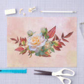 Hübsche PfirsichRose Herbstflora Seidenpapier (Handwerk)