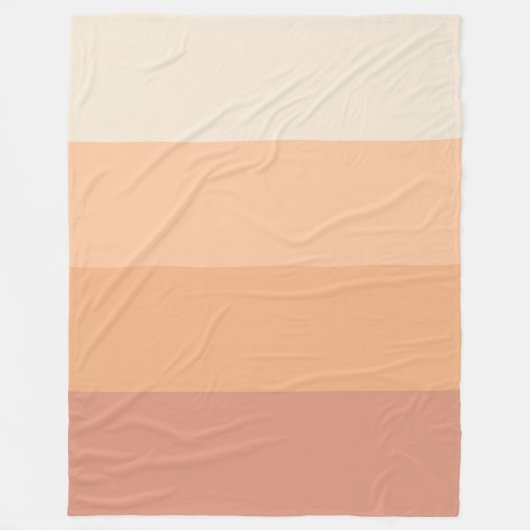 Hübsche Pfirsichstreifen Fleecedecke (Vorderseite)