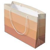 Hübsche Pfirsichstreifen Große Geschenktüte (Rückseite Schrägansicht)